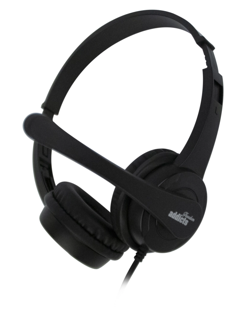 imagem de NGS Vox505 USB auriculares estéreo com um microfone regulável - JACK 3,5mm -almofadas acolchoadas - peso reduzido -fio de 1,8 metros. Cor preta6