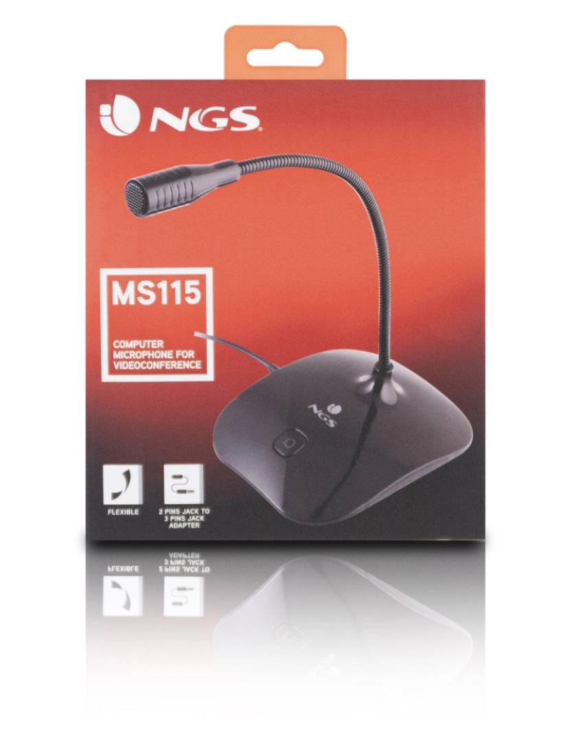 imagem de NGS MS-115: Microfone de mesa flexíve com ligação jack 3,5 mm-botão de MUTE.8