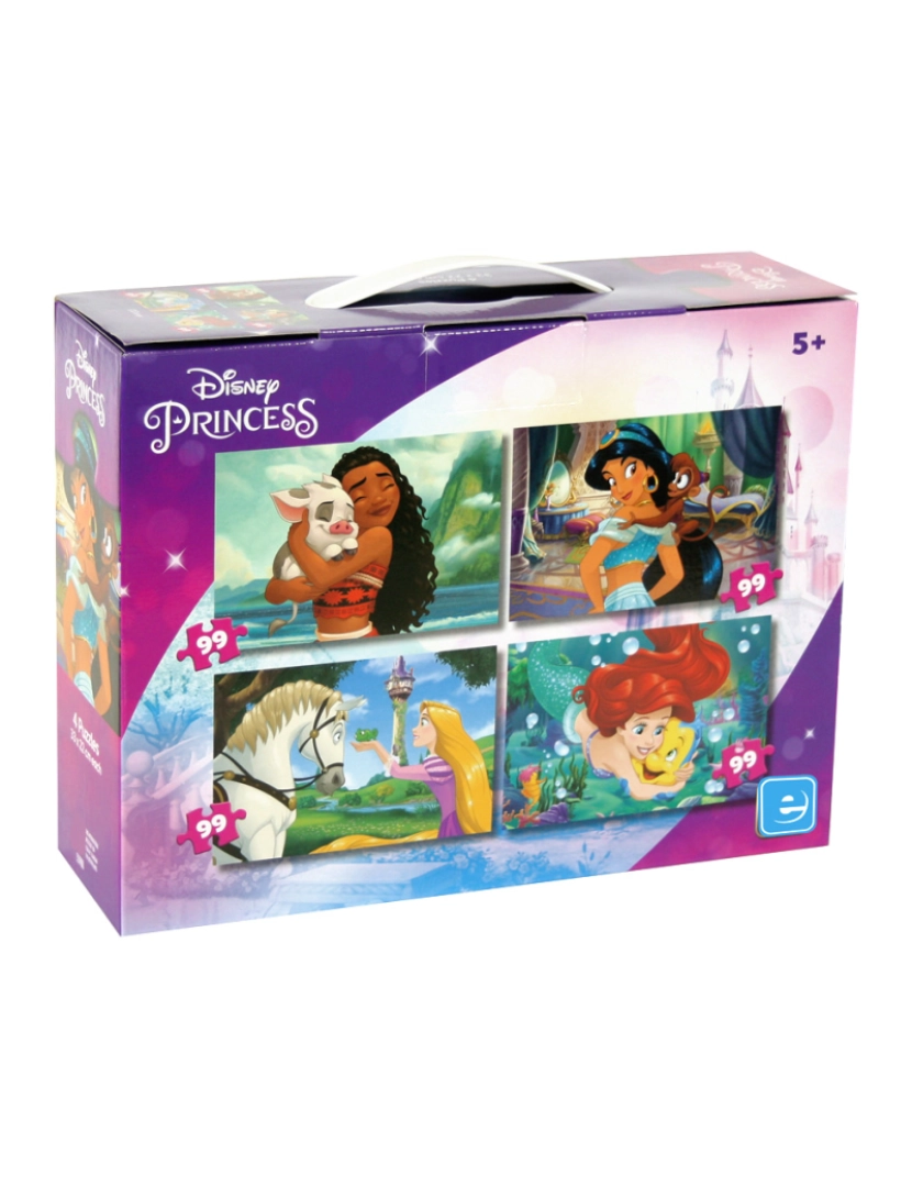 Europrice - Puzzles Disney Princesas, 4 em 1, 99 Pcs