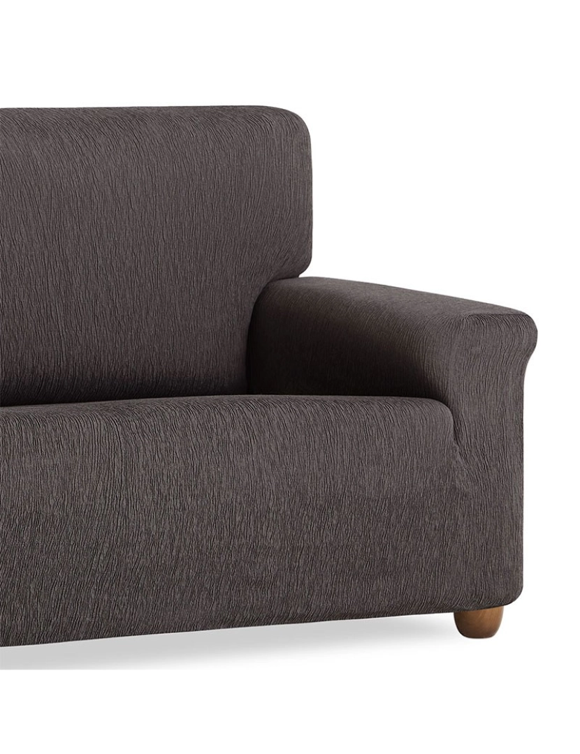 imagem de Capa de sofá elástica Vega, ANTHRACITE. Capa para sofá ajustável de 1 lugar em tecido elástico.2