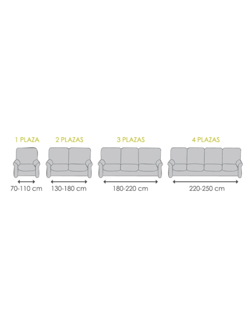 imagem de Capa de sofá elástica Vega, VERDE. Capa para sofá ajustável de 1 lugar em tecido elástico.3