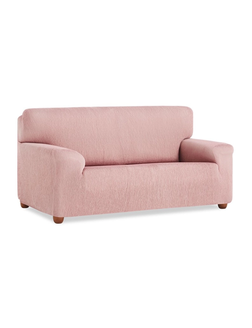 Maxifundas - Capa de sofá elástica Vega, ROSA CLARO. Capa de sofá ajustável para sofá de 1 lugar em tecido elástico.