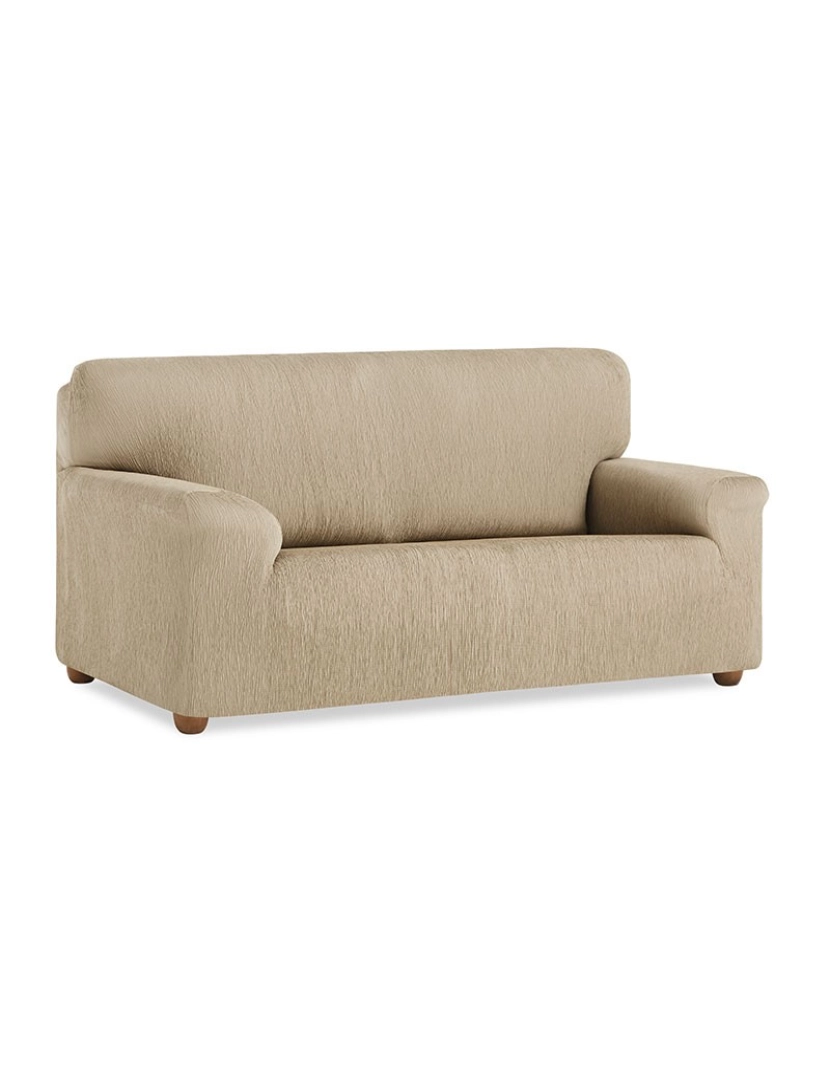 Maxifundas - Capa de sofá elástica Vega, LINEN. Capa para sofá ajustável de 1 lugar em tecido elástico.
