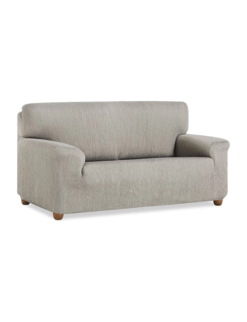 Maxifundas - Capa de sofá elástica Vega, CINZA CLARO. Capa de sofá ajustável para sofá de 1 lugar em tecido elástico.