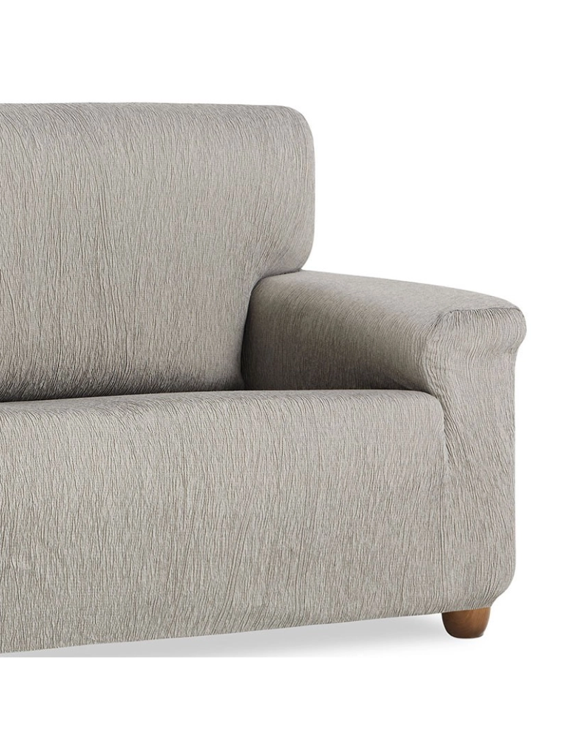 imagem de Capa de sofá elástica Vega, CINZA CLARO. Capa de sofá ajustável para sofá de 1 lugar em tecido elástico.2