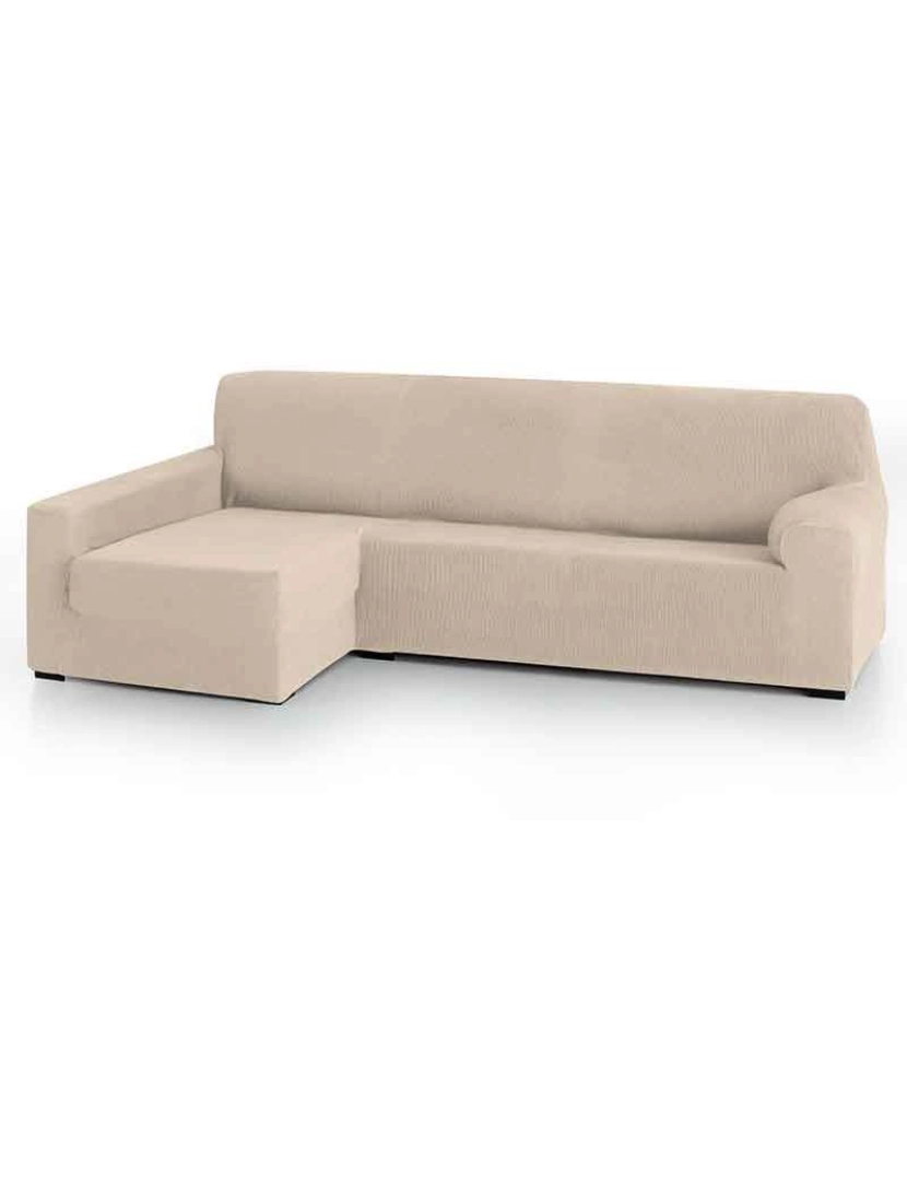 Maxifundas - Capa para sofá chaise longue Strada capa para sofá elástica braço esquerdo comprido, BEIG. Capa para sofá chaise longue elástico