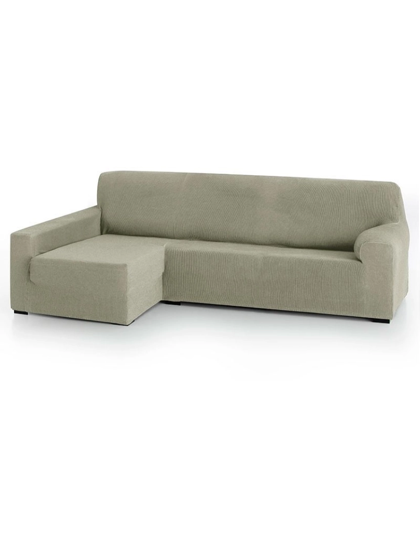 Maxifundas - Capa para sofá chaise longue Strada capa para sofá elástica braço esquerdo comprido, CINZA CLARO. Capa para sofá chaise longue elástico