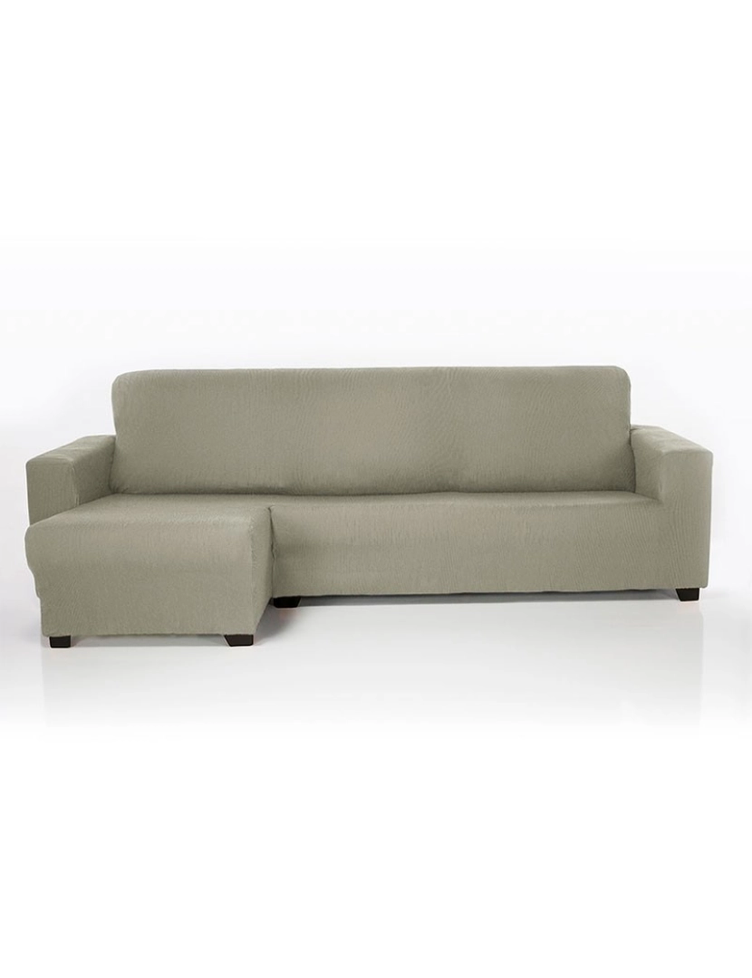 Maxifundas - Capa para sofá chaise longue Strada Elástico Braço esquerdo curto, CINZA CLARO. Capa para sofá chaise longue elástico