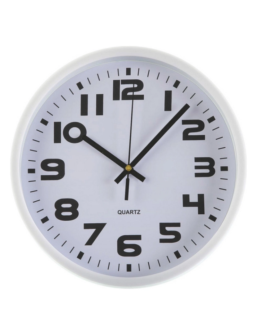 Bigbuy Home - Relógio de Parede Plástico (3,8 x 25 x 25 cm) Branco