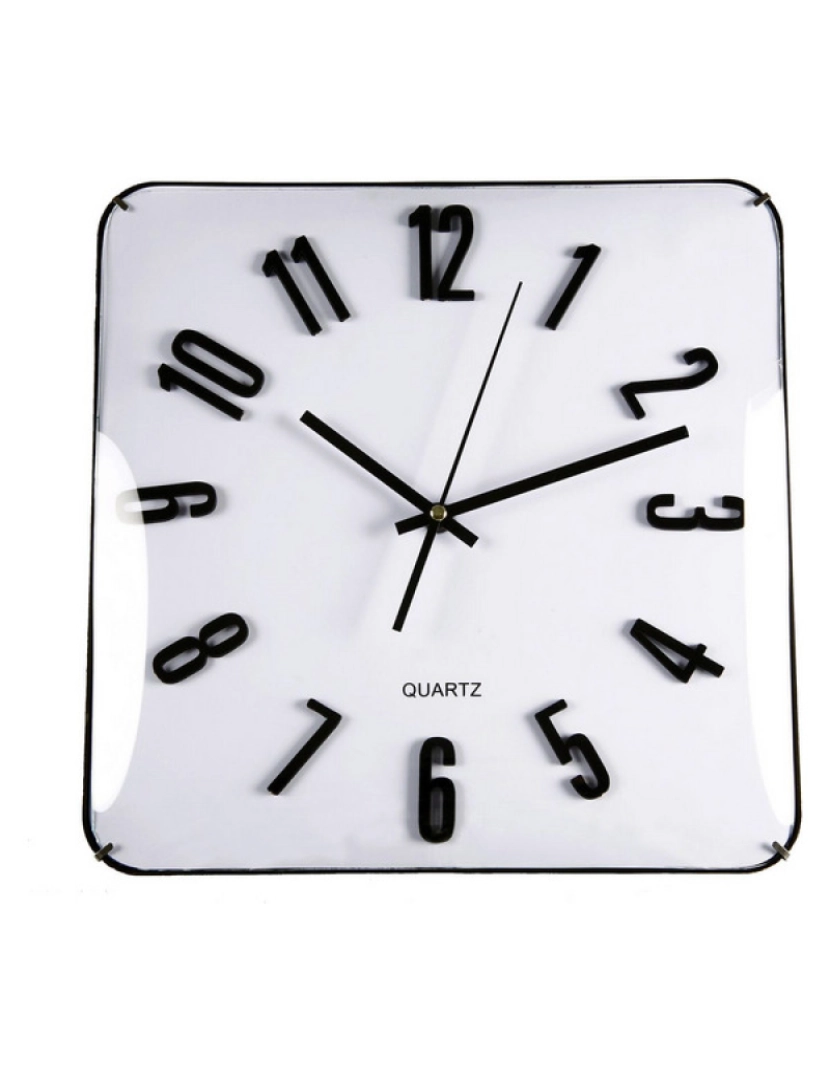 Bigbuy Home - Relógio de Parede Cristal (31 x 5,5 x 31 cm) Branco