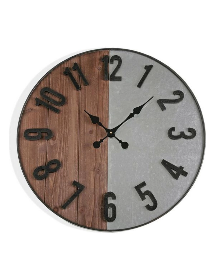 Bigbuy Home - Relógio de Parede Madeira MDF/Metal (5 x 60 x 60 cm)