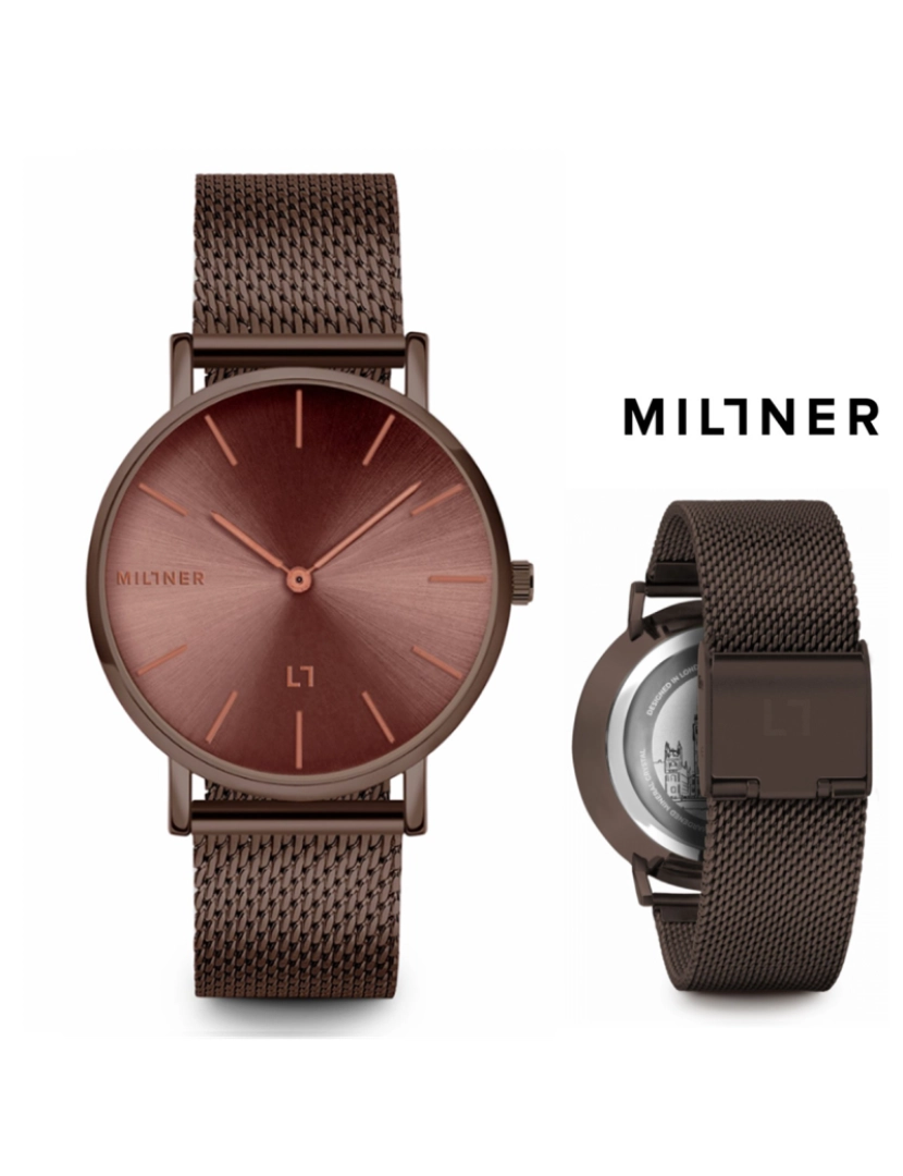 Millner - Relógio Millner 2504475 Mayfair Coffee 40mm