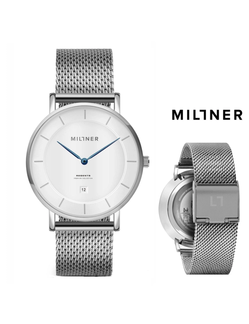 Millner - Relógio Millner Regents 2504598 Silver 39mm