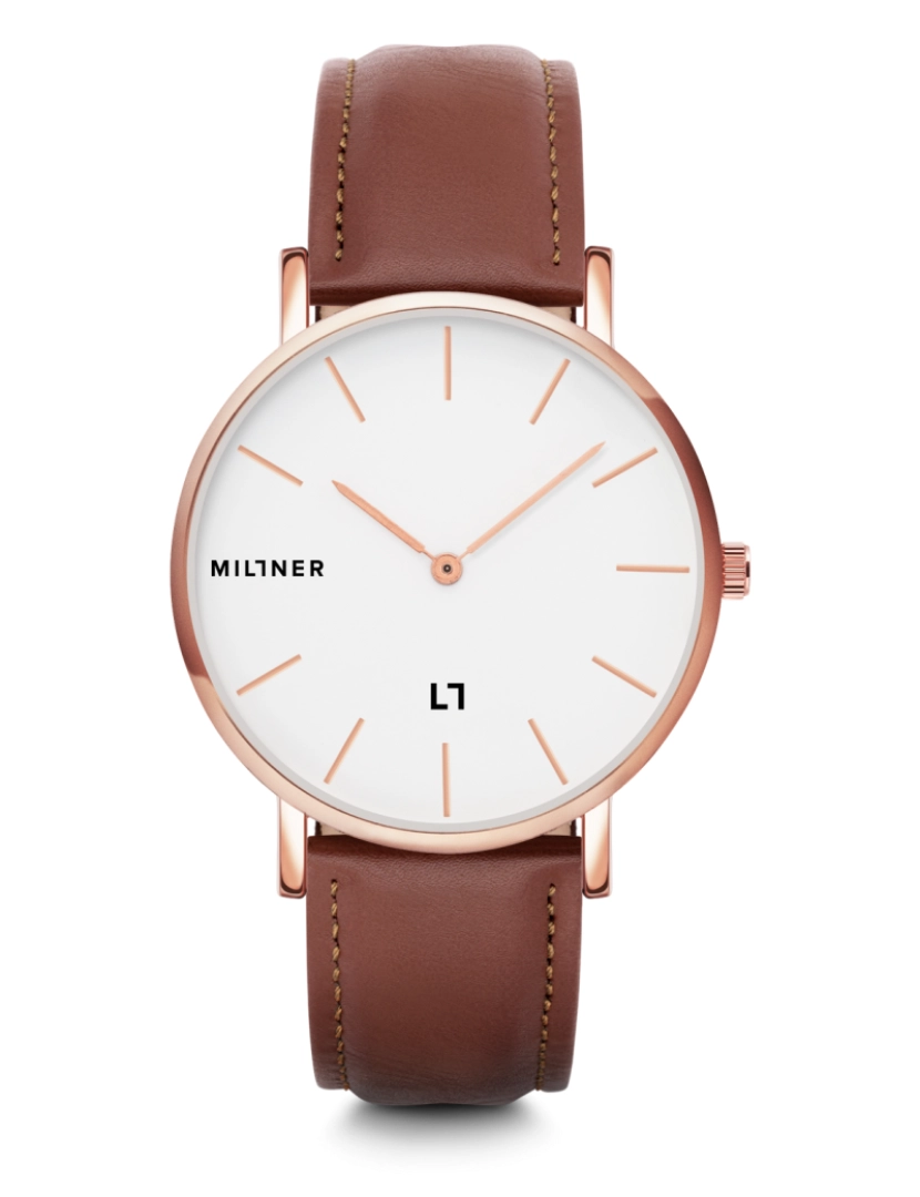 Millner - Relógio Millner STFA Hallfield 0010403 Golden Brown 40mm