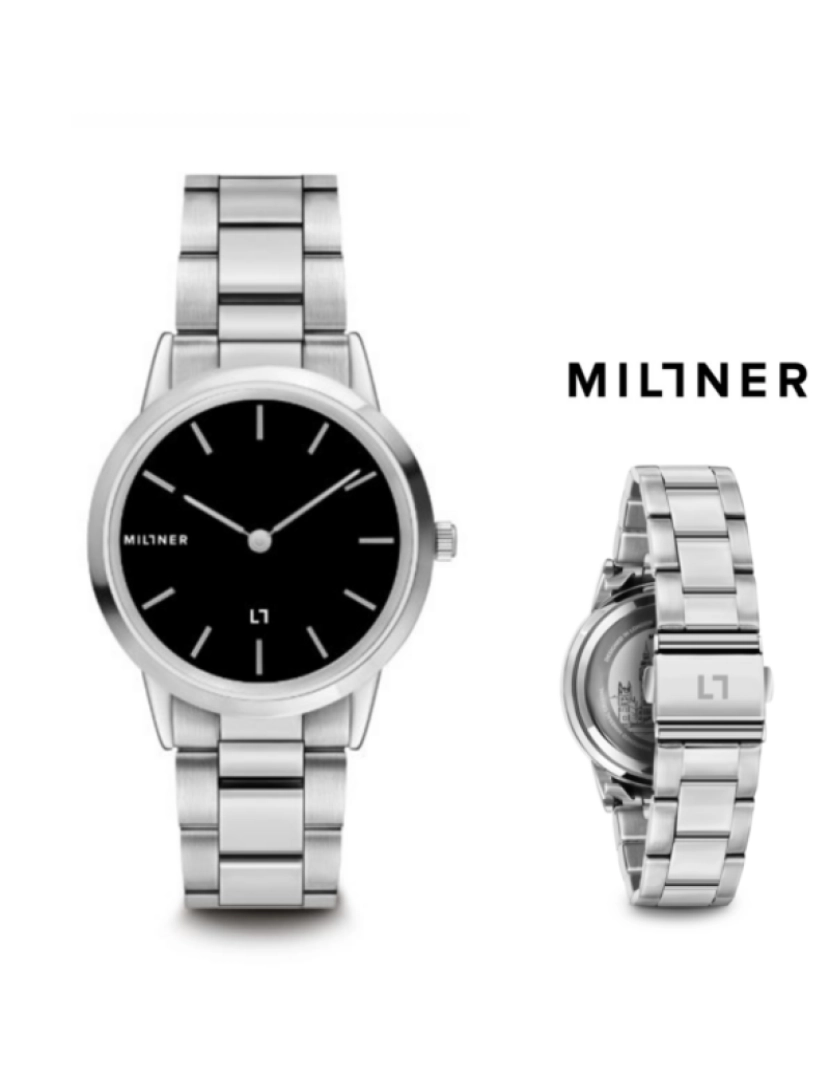 Millner - Relógio Millner STFA Chelsea 11006 Silver Black 32mm