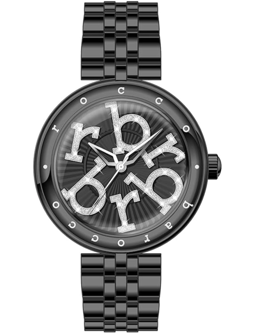 Rocco Barocco - Relógio Rocco Barocco Black Pattern Dial STFA RB.4878L-01M