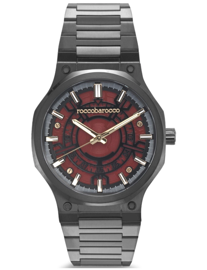 Rocco Barocco - Relógio Rocco Barocco Black & Red Pattern STFA RB.4563M-01M