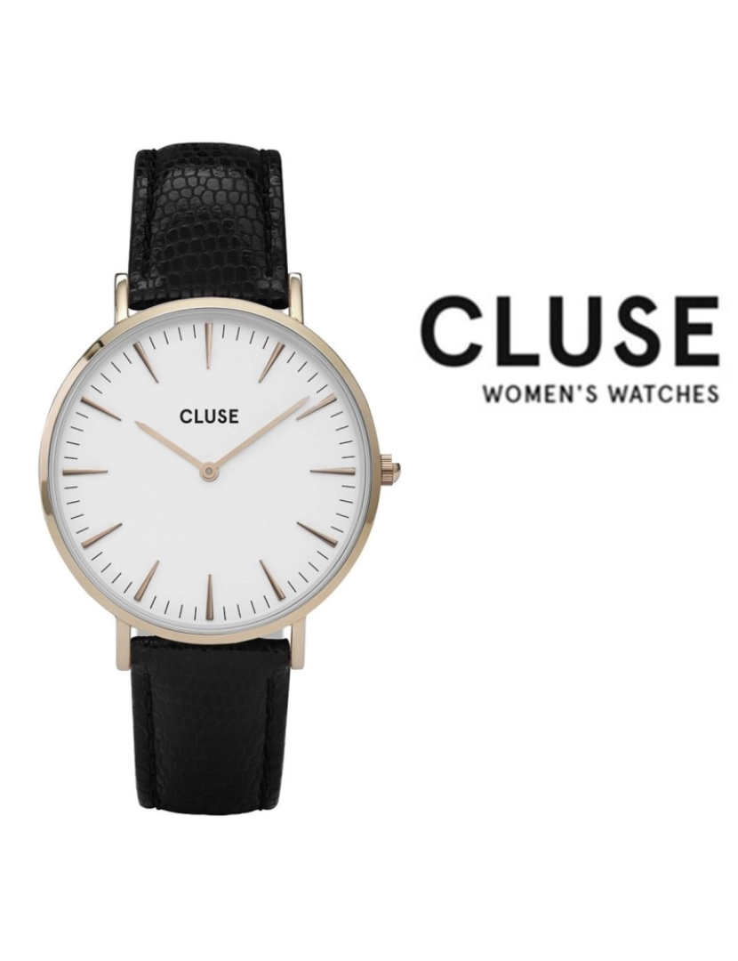 Cluse - Relógio Cluse LA BOHÈME ROSE GOLD WHITE/BLACK CL18037 38 MM