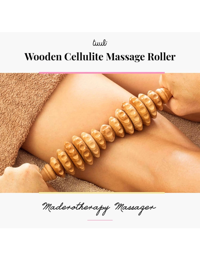 imagem de Massagem do rolo da celulite da massagem da celulite da madeira de Tuuli Oval8