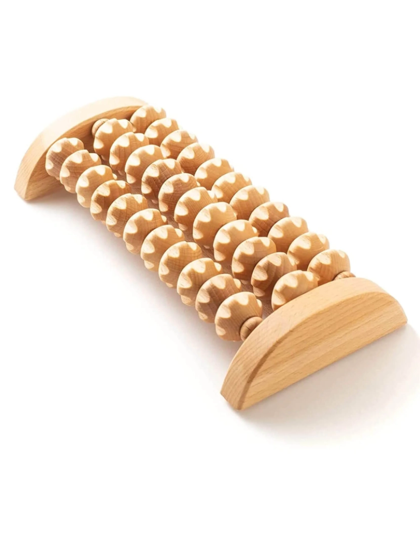 Tuuli - Tuuli de madeira da massagem do rolo da massagem do pé da madeira 26 X 12 Cm