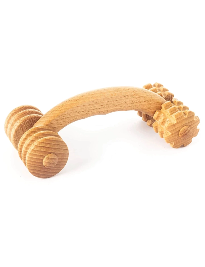 imagem de Massageador de mão de madeira de Tuuli para o ombro nas costas Rolos de massagem Corpo 18 X 7 X 6 Cm7