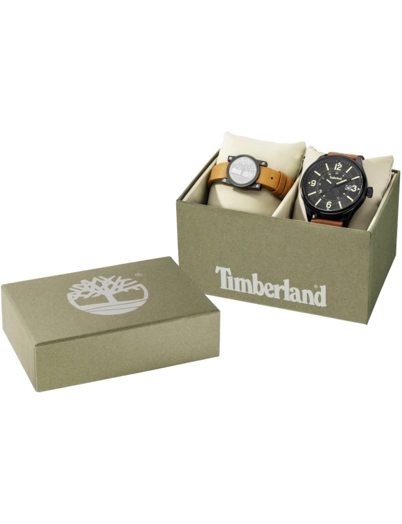 imagem de Conjunto Timberland Relógio + Pulseira TBL.BLAK.SET.205