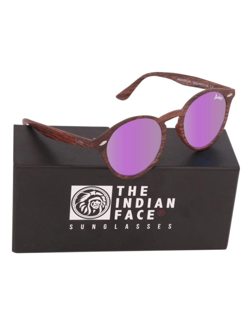 The Indian Face - Óculos Urban Spirit Style Lentes Roxas  1 Par de Hastes Extra