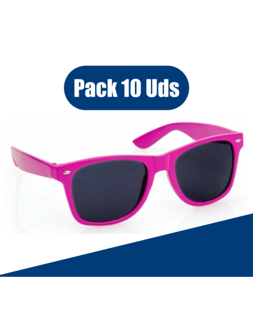 Ubot - PACK 10 - Óculos Sol Unissexo Proteção Contra 100% dos Raios UV (UV400) Cor de Rosa