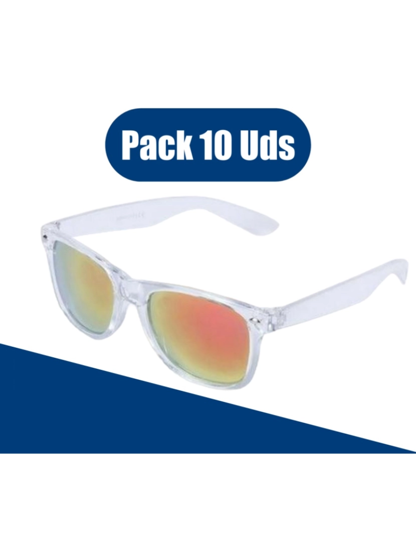 You Like It - PACK 10 - Óculos Sol Unissexo Proteção Contra 100% dos Raios UV (UV400) Branco