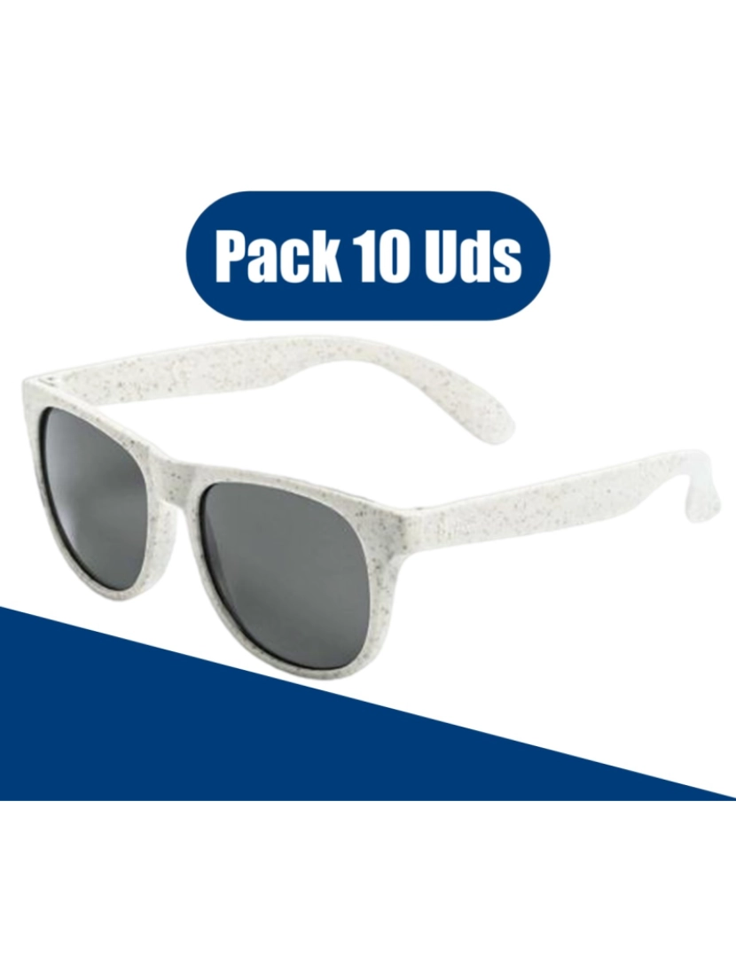You Like It - PACK 10 - Óculos Sol Unissexo Proteção Contra 100% dos Raios UV (UV400) Branco