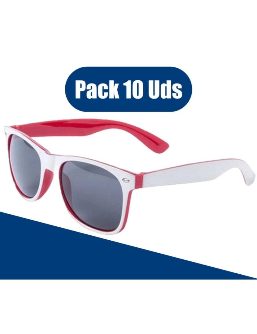 You Like It - PACK 10 - Óculos Sol Unissexo Proteção Contra 100% dos Raios UV (UV400) Vermelho