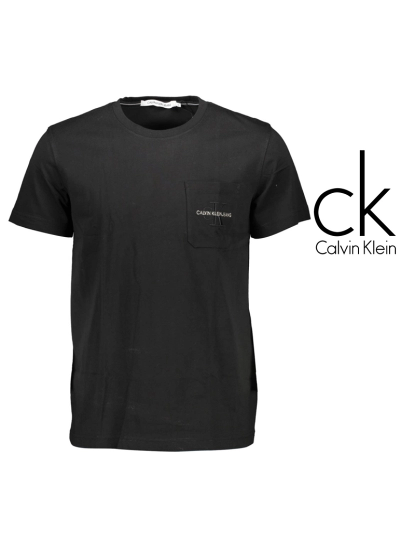 Calvin Klein - Calvin Klein® T-Shirt Preta com Bolso