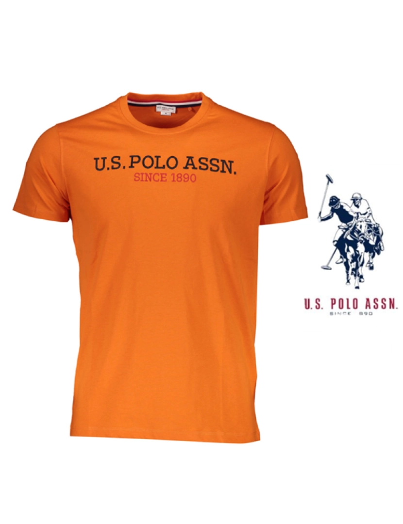 U.S. Polo Assn.® T-Shirt M. Curta Homem Laranja - U.s. Polo Assn