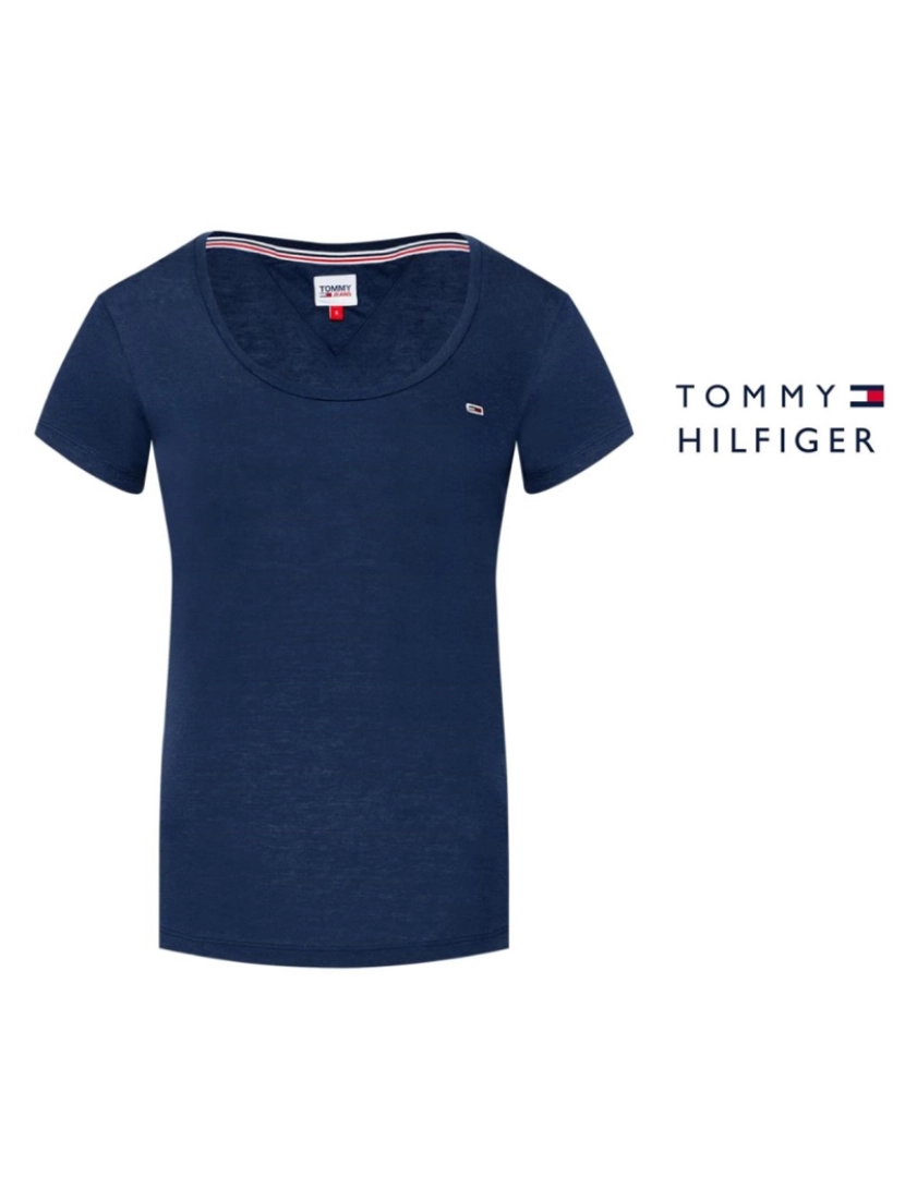 Tommy Hilfiger - Tommy Hilfiger® T-Shirt Mulher Azul Tommy Jeans