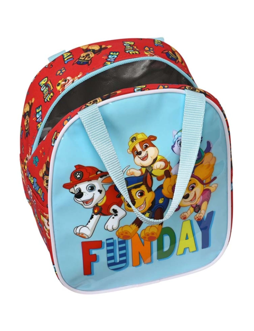 Patrulha Pata - Lancheira Térmica The Paw Patrol Funday 19 x 22 x 14 cm Vermelho Azul Claro