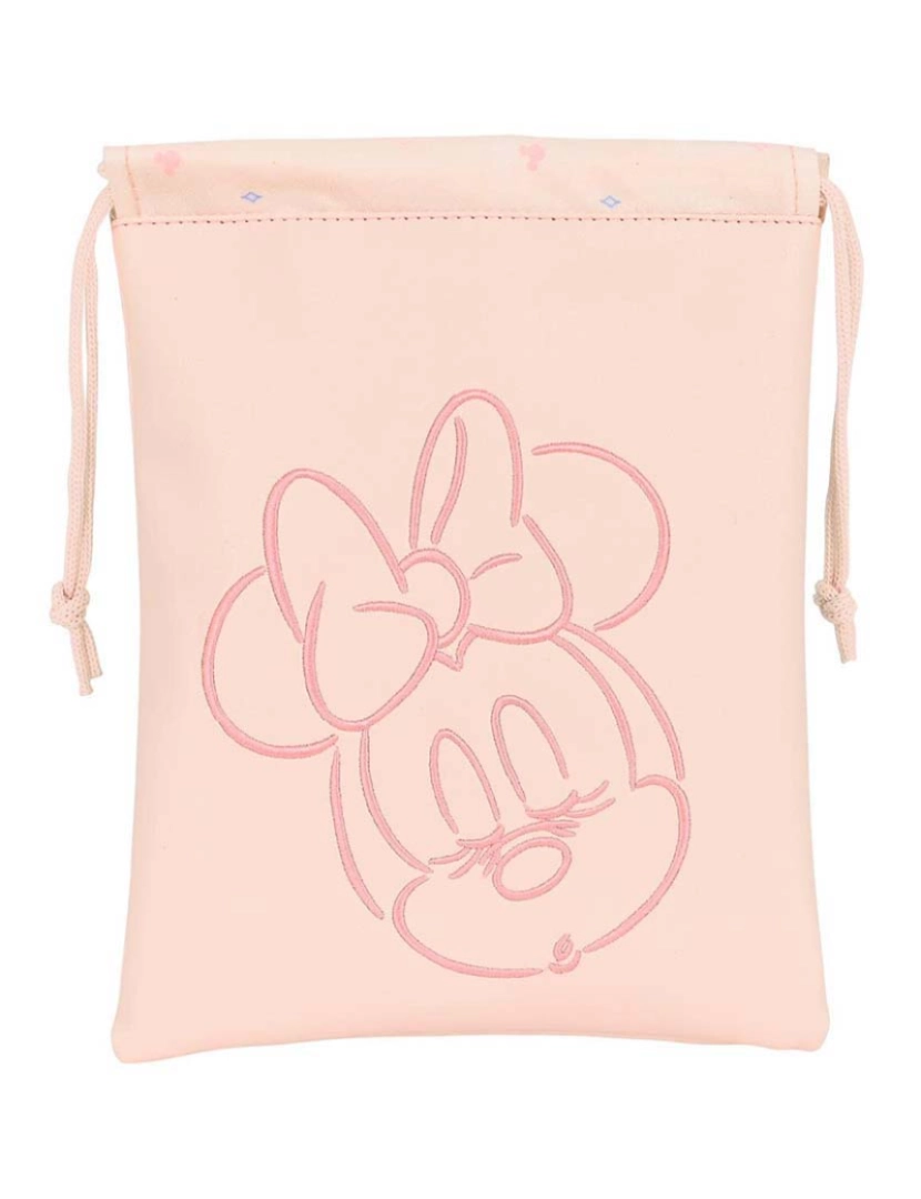 Minnie - Lancheira Minnie Mouse Saco 20 x 25 cm Rosa