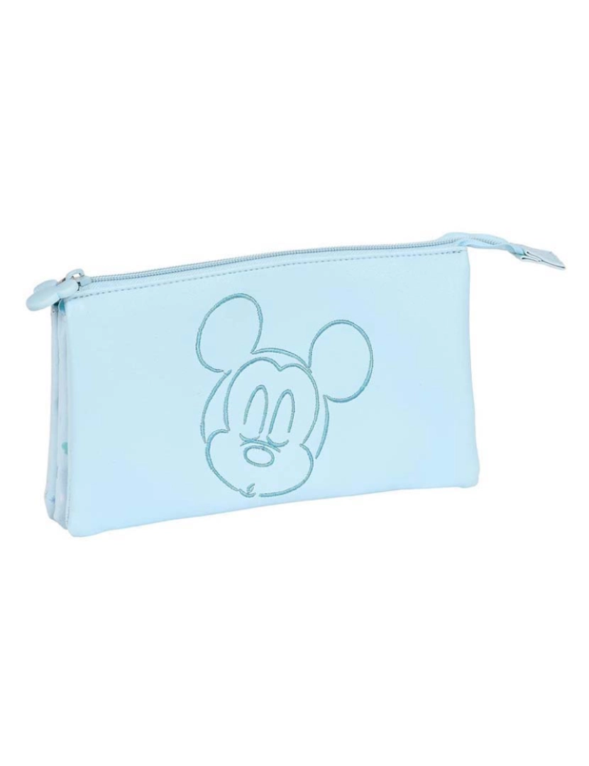 Mickey - Mala de transporte tripla Mickey Mouse Clubhouse Bebé Azul Claro (22 x 12 x 3 cm)