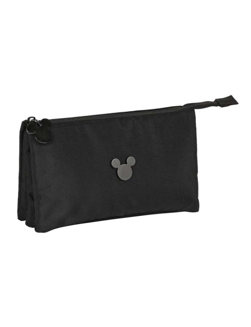 Mickey - Bolsa Tripla Mickey Mouse Clubhouse Premium Preto (22 x 12 x 3 cm)