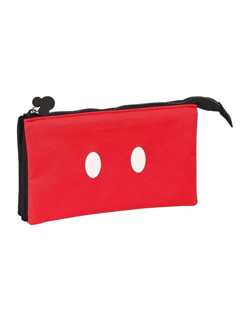 Mickey - Mala de transporte tripla Mickey Mouse Clubhouse Mickey mood Vermelho Preto (22 x 12 x 3 cm)