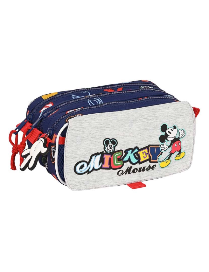 Mickey - Carry-all Triplo Mickey Mouse Clubhouse Apenas um Azul Marinho (21,5 x 10 x 8 cm)