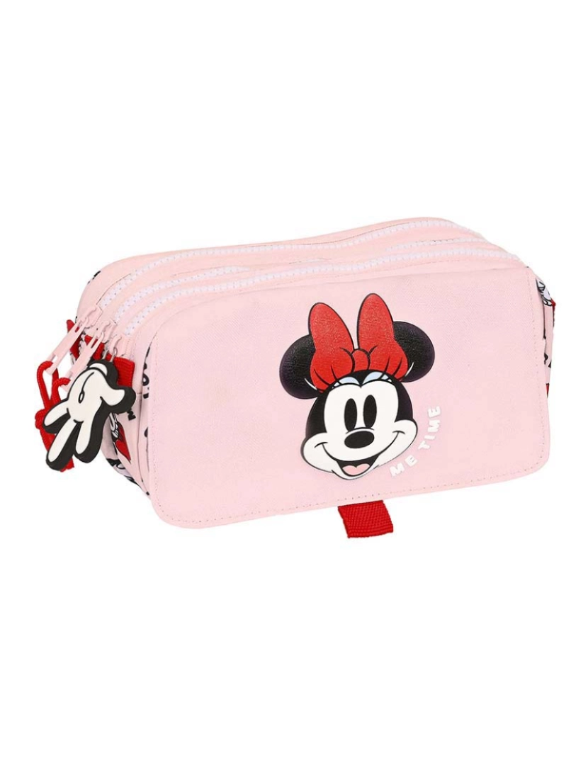 Minnie - Bolsa Tripla Minnie Mouse Me time Rosa (21,5 x 10 x 8 cm)