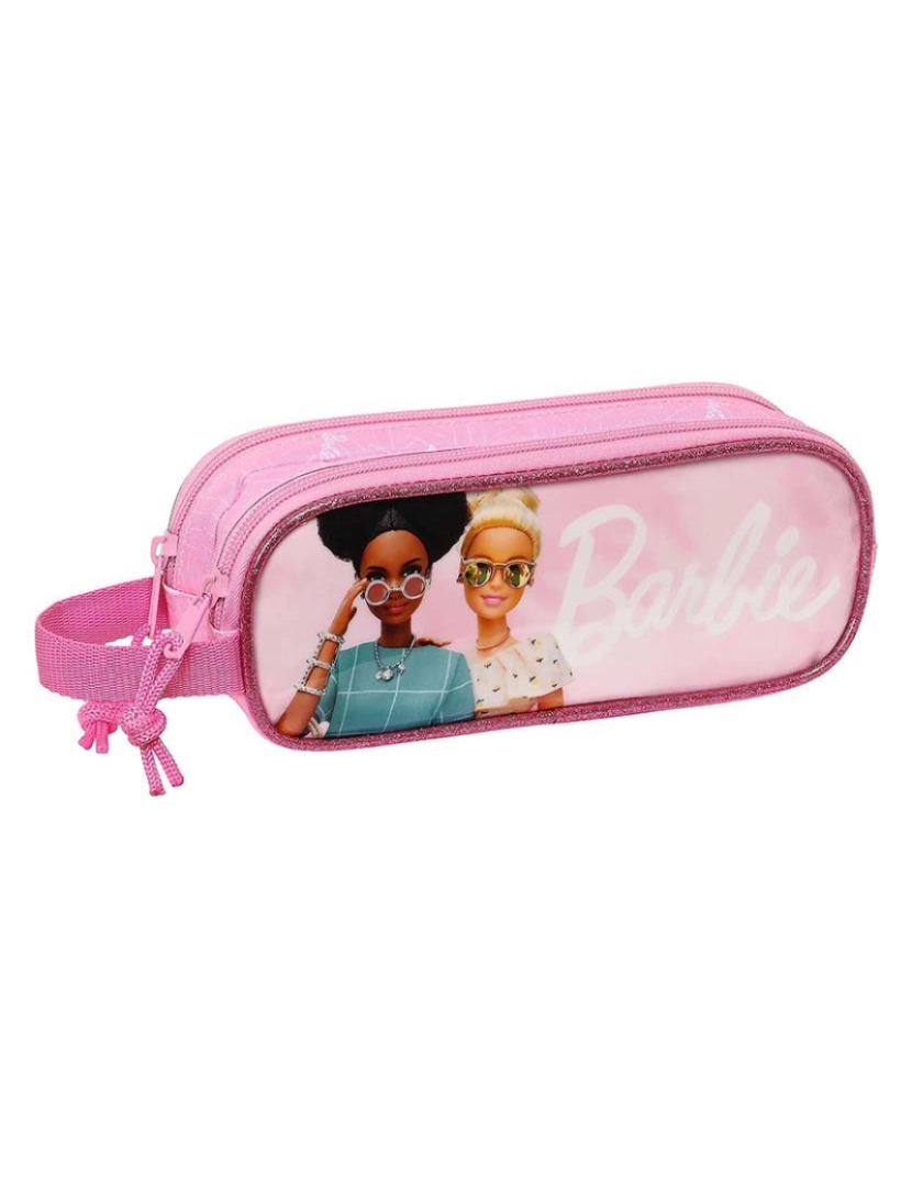 Barbie - Mala de transporte dupla Barbie menina rosa 21 x 8 x 6 cm