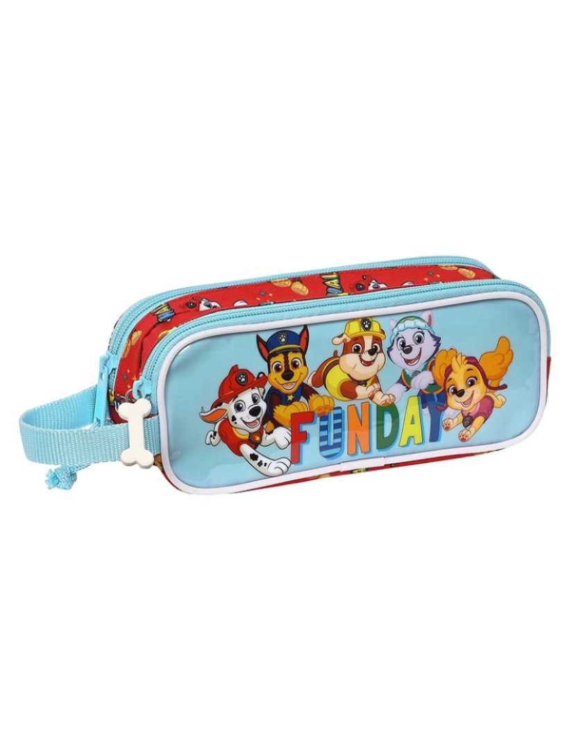 Patrulha Pata - Mala de transporte dupla The Paw Patrol Funday Vermelho Azul Claro (21 x 8 x 6 cm)