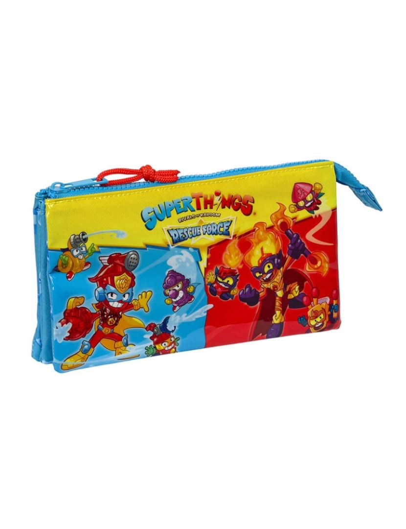 Superzings - Carry-all triplo SuperThings Rescue force Azul 22 x 12 x 3 cm