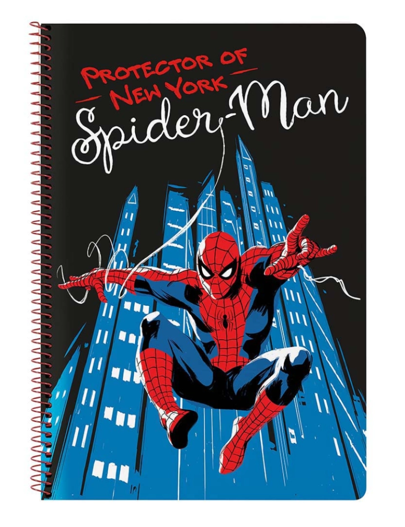 Homem Aranha - Caderno Spiderman Hero Preto A4 80 Folhas