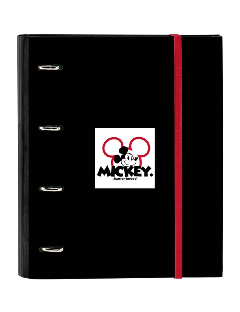 Mickey - Pasta de argolas Mickey Mouse Clubhouse Mickey mood Vermelho Preto (27 x 32 x 3,5 cm)