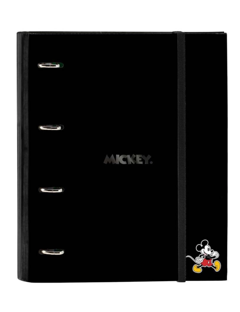 Mickey - Pasta de argolas Mickey Mouse Clubhouse Preto (27 x 32 x 3,5 cm)