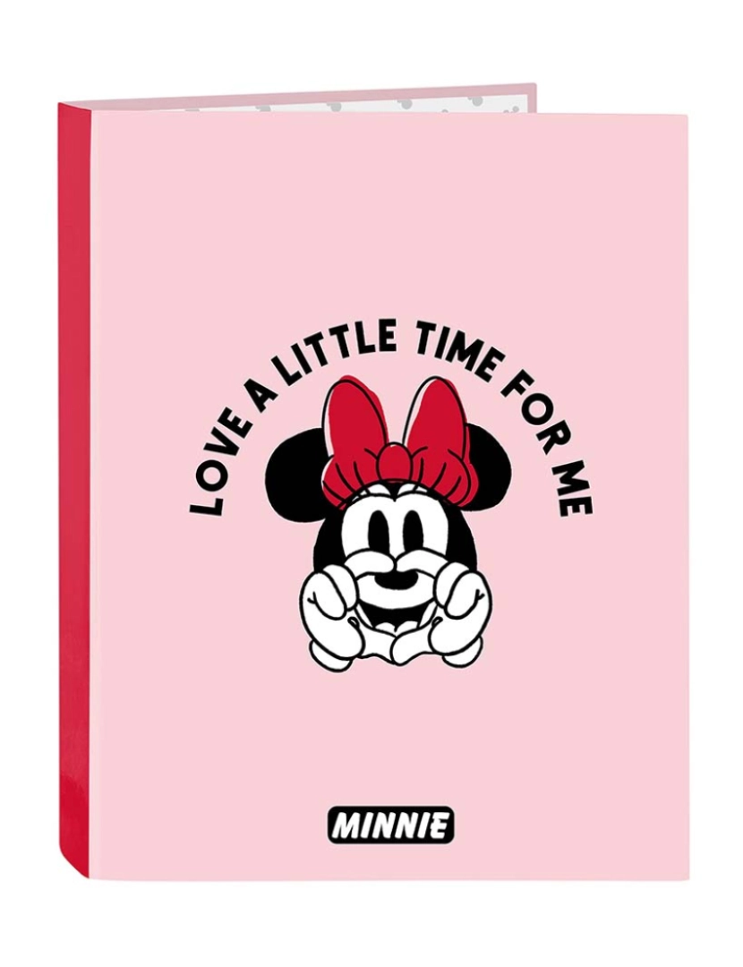 Minnie - Pasta de argolas Minnie Mouse Me time Rosa A4 (26,5 x 33 x 4 cm)