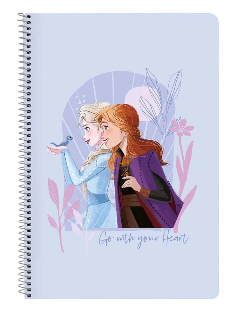 Frozen - Caderno Frozen Believe Lilás A4 80 Folhas