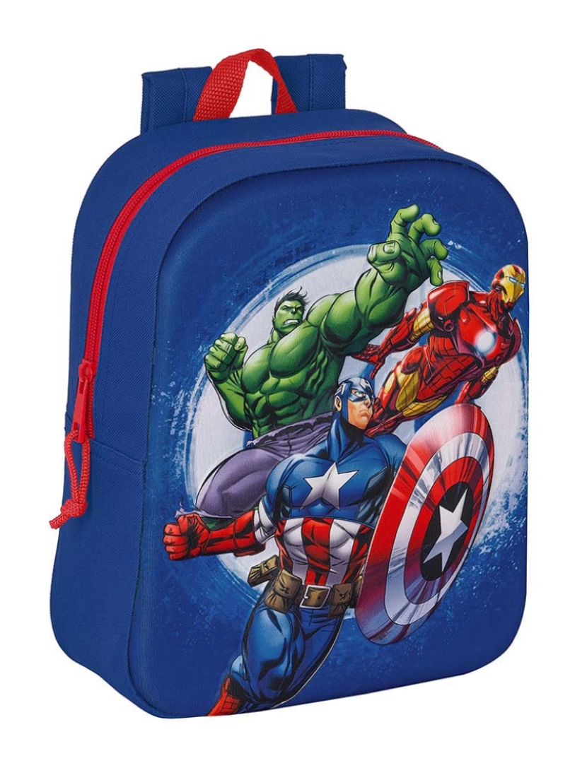 Avengers - Mochila Escolar The Avengers 3D Azul Marinho